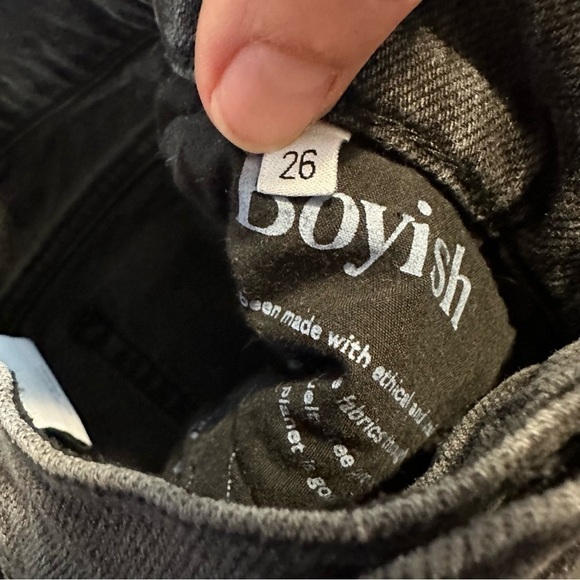 Boyish Mikey High Rise Button Fly Raw Hem Jeans Moonfleet - Picture 10 of 12